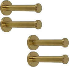 4 PCS Wall Mount Hook Single Bath Towel Heavy Duty Stainless Steel Fits 4 Inch