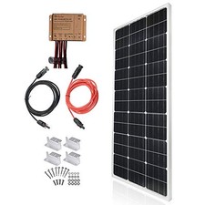 Topsolar Solar Panel Kit 100 Watt 12 Volt Monocrystalline Off Grid System for