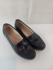 SAS Tripad Comfort Women  s 7.5M Softie Loafer Black Flats Leather Kiltie Tassel