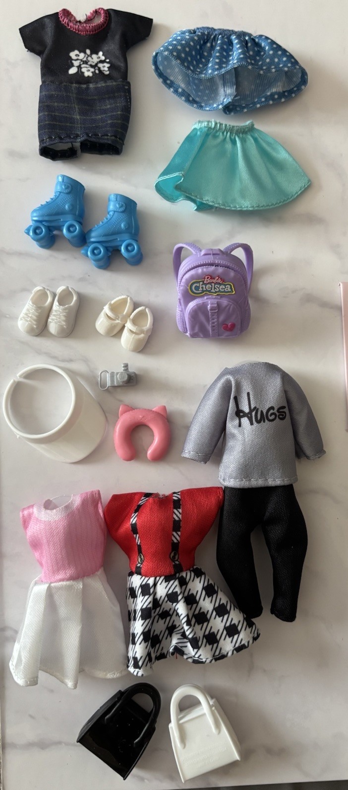 6&rdquo; doll clothes fits Barbie Club Chelsea Doll Lot of 15