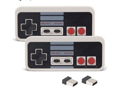 KIWITATA 2X Wireless Nes USB Controller for PC Gamings, 2.4ghz Wireless USB R...