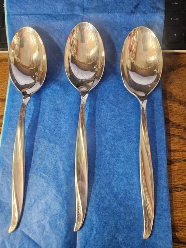 Pine Spray by International 925 Sterling Silver THREE Serving Spoons 62.38 Grams