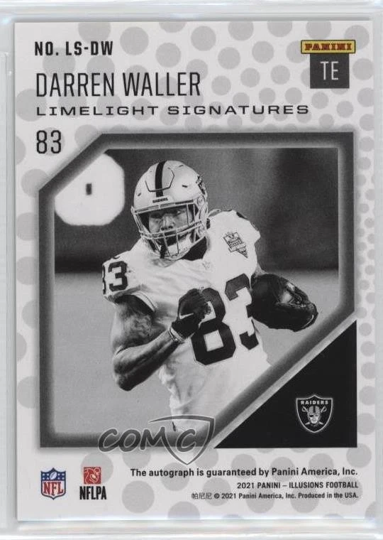 2021 Panini Illusions Limelight Signatures Red /99 Darren Waller #LS-DW Auto - Image 2 of 2