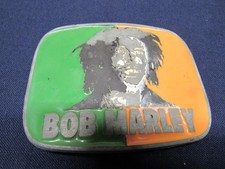 3.25  X 4  Green Yellow Bob Marley Belt Buckle