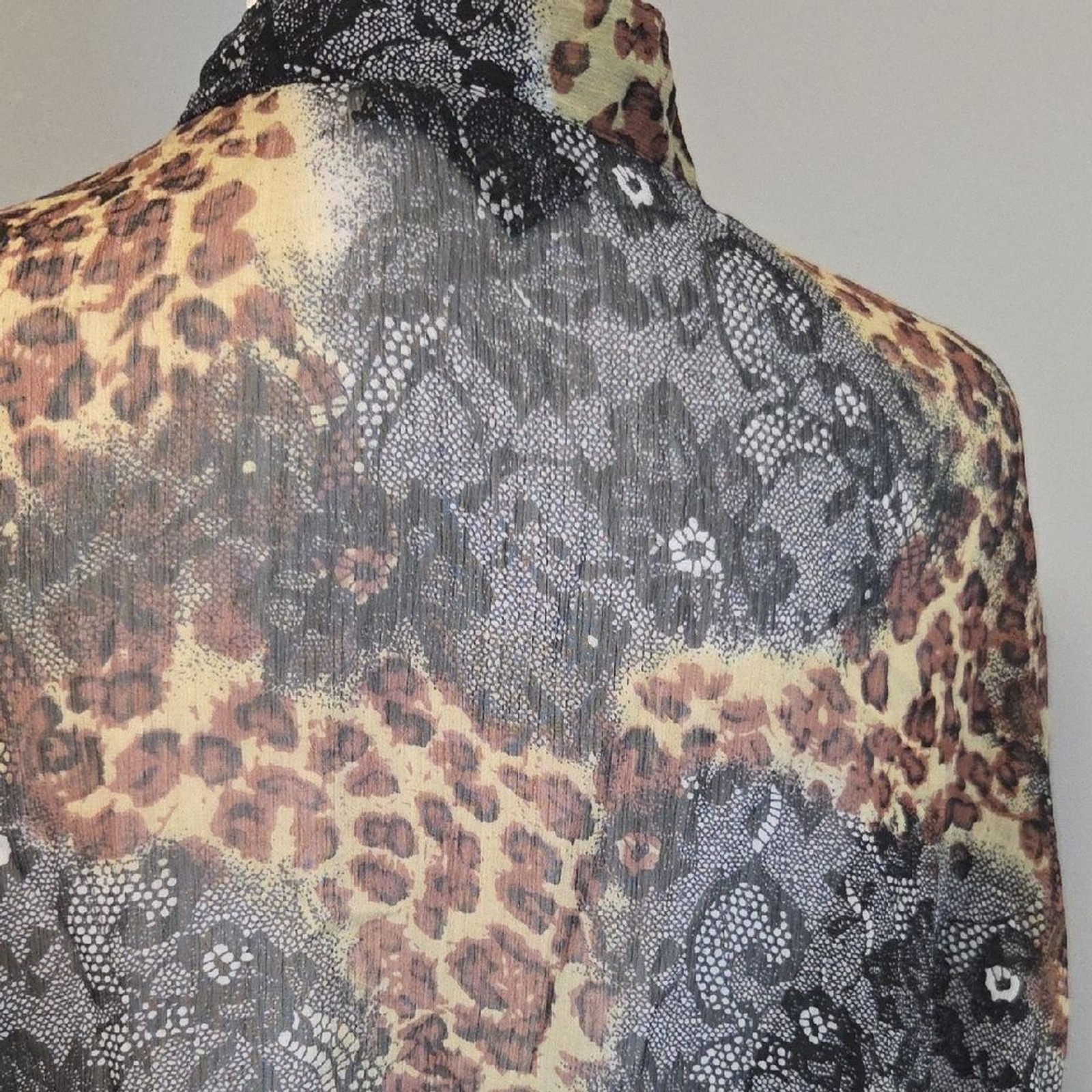 Chic Leopard Print Sheer Wrap - image 6
