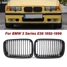 2pcs Einzellinien Frontgrill Schwarz Glanz Für BMW 3er E36 92-96 Kühlergrill