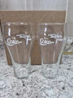 Vintage Enjoy Coca-Cola Coke Glasses Tumblers Set of 2 Clear White Logo