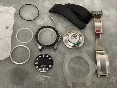 DIY SET for 3135 YAcht 40MM Watch case + dial + hands + Strap sapphire