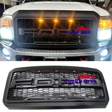 Front Bumper Grille For Ford 2011-2016 F250 F350 Super Duty Raptor Style Grill
