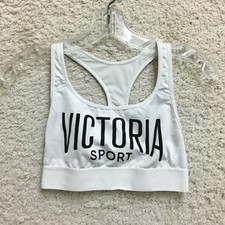 Victorias Secret Victoria Sport Bra Small Adult White The Player Racerback Women