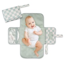 Portable Diaper Changing Pad - Waterproof Foldable Travel-Friendly Sage