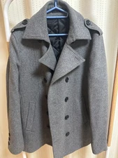 MK MICHEL KLEIN Gray Wool Blend Peacoat - Japanese Menswear