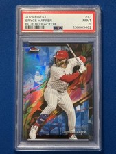 2024 Topps Finest Bryce Harper #41 Blue PSA 9