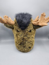 Stuffed Animal House Plush Moose Head Wall Mount 15" Made In Canada