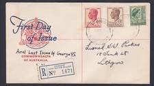 1952 KING GEORGE VI PRE-DECIMAL STAMP ROYAL REGISTERED FIRST DAY COVER #52.7