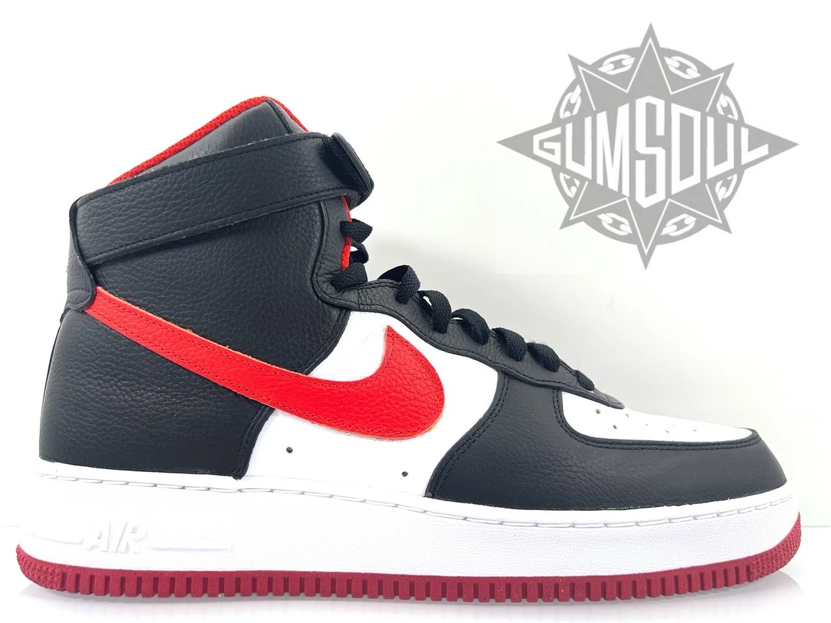 NIKE AIR FORCE 1 HIGH ID BY YOU BLACK WHITE RED BRED CHICAGO ...