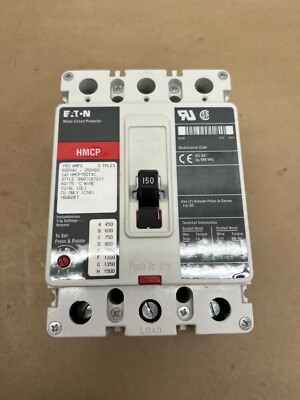 Eaton HMCP150T4C Series C Motor Circuit Protector, 150Amps, 3 Pole