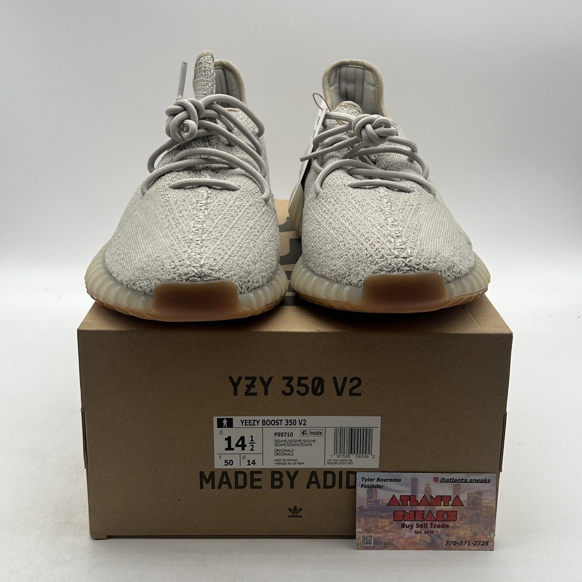 Size 14.5 - adidas Yeezy Boost 350 V2 Low Sesame (F99710