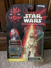 Star Wars Episode 1 TPM Qui-Gon Jinn Jedi Duel Commtech Spanish RARE "NEW 