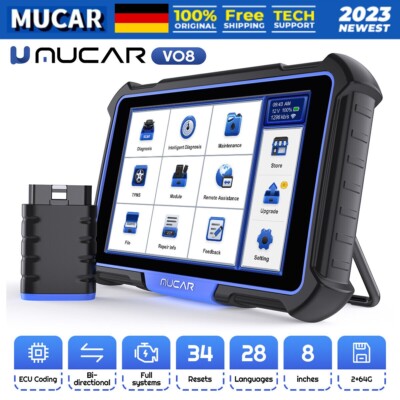MUCAR VO8 Profi KFZ OBD2 Diagnosegerät Auto Scanner  ALLE SYSTEM 34+ Reset DE