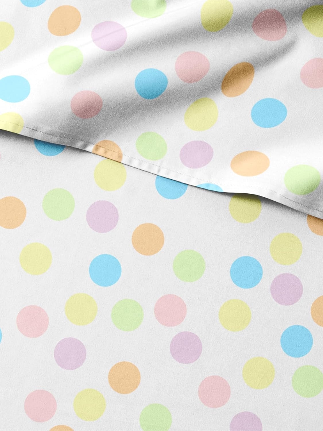 Kids Dots Twin 3 Piece Sheet Set - Boys, Girls, Teens, Toddler - Easy Fit Deep P