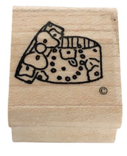 Gift Box Rubber Stamp Hat Box with Bow Christmas Present Birthday Card Making