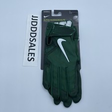 Nike Alpha Huarache Elite Baseball Batting Gloves Hunter Green CV0696-336 Sz Lrg