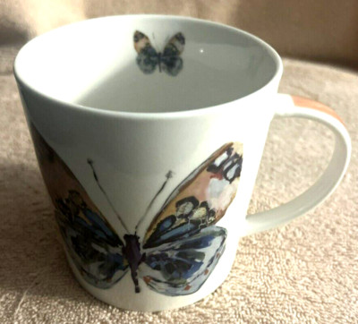 Paper Products Design Farfalla Butterfly Mug Multicolored Bone China New