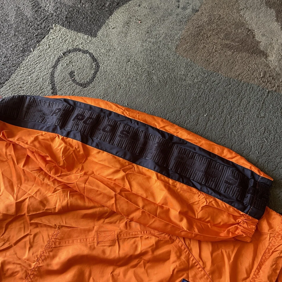 Винтажный 90-х Polo Sport Ralph Lauren оранжевый с капюшоном ветровка размер XXL - Изображение 4 из 4