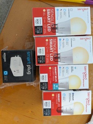 Sengled Smart  LED Light Bulb Alexa 4 Pack and new amazon smArt plug