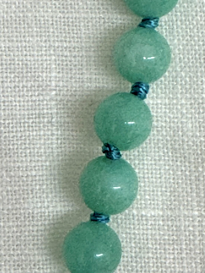 Amazonite Natural Un-Dyed Semi Precious Stone Hand Knotted Beaded Necklace 28In. - Image 2 of 4