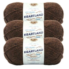 (3 Pack) Lion Brand Yarn 136-126U Heartland Yarn, Sequoia