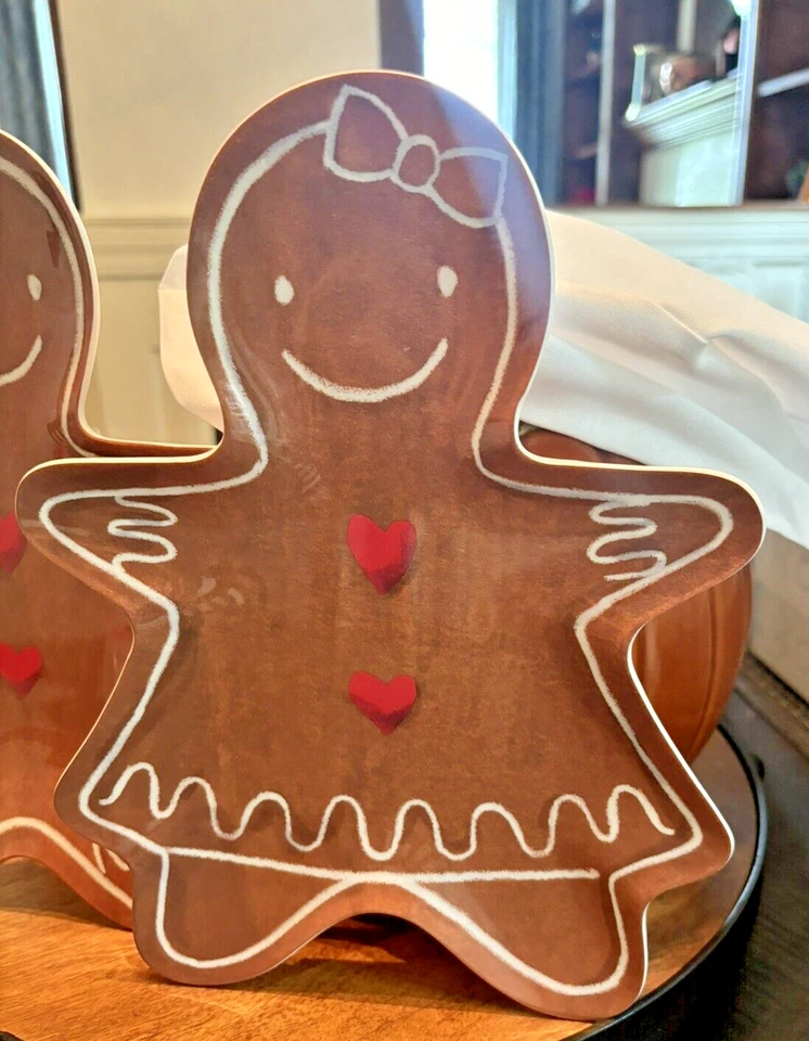 Pottery Barn Navidad Pan de Jengibre PLATO + Bastón de Caramelo UTENSILIO SET 3 - Foto 4 de 4