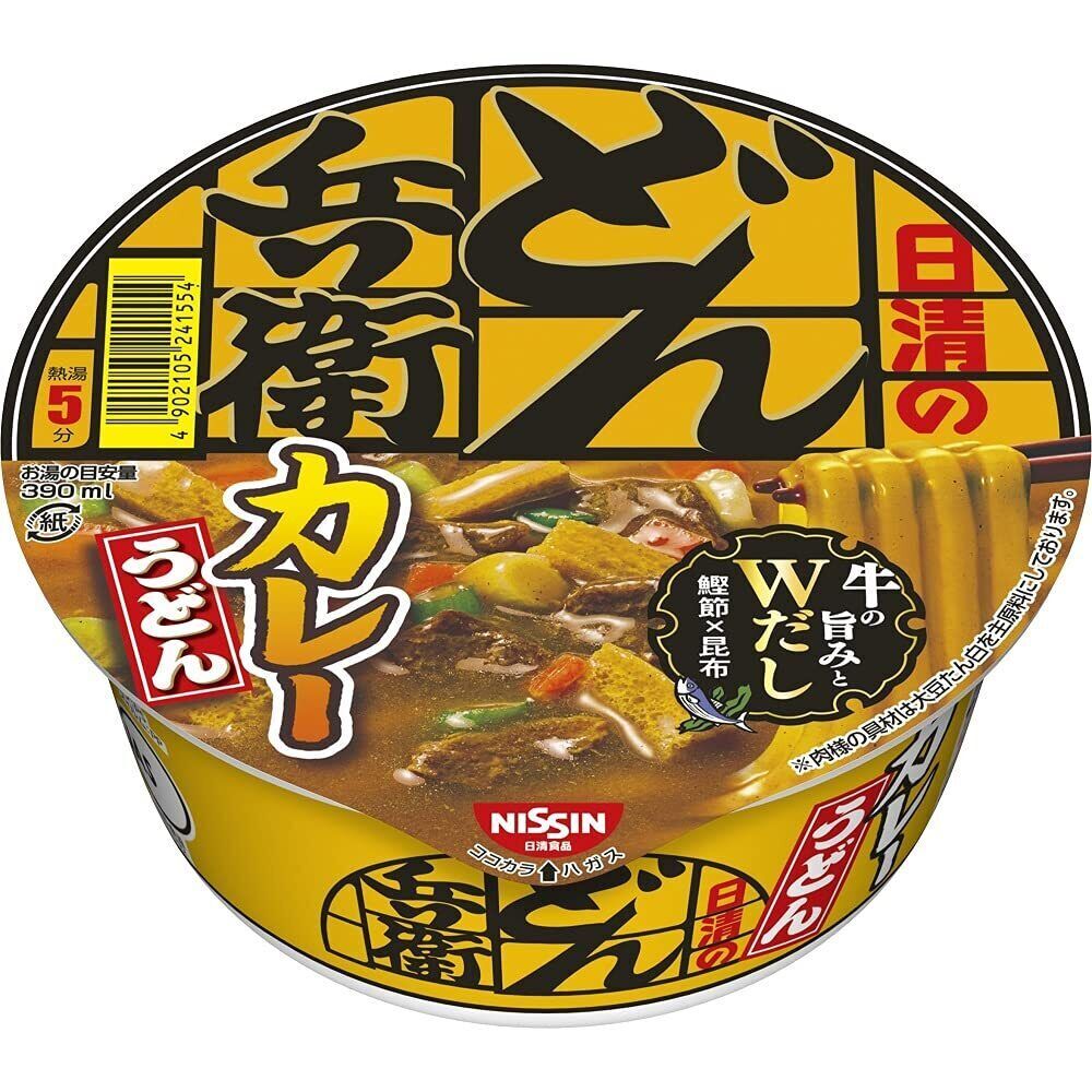 Japanese Food Nissin Foods Donbei Curry Udon 86g x 12 Stück aus JP 10693