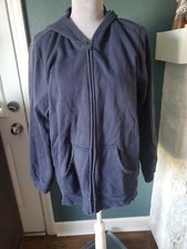 Full Zip Fleece Lined Hoodie Black Size 2X