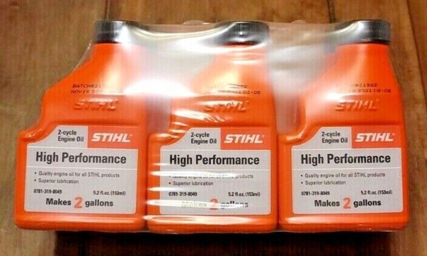 STIHL HIGH PERFORMANCE 2-CYCLE ENGINE OIL, 2 GAL MIX 5.2 OUNCE (6 pack)