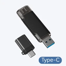 TOPESEL Card Reader USB 3.0 Type C to SD Micro SD TF Smart Memory Card Adapter