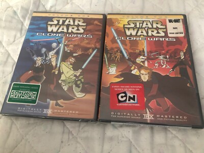   Star Wars Clone Wars: Volume One (1) & Two (2) DVD'S - AUTHENTIC BRAND NEW DVD