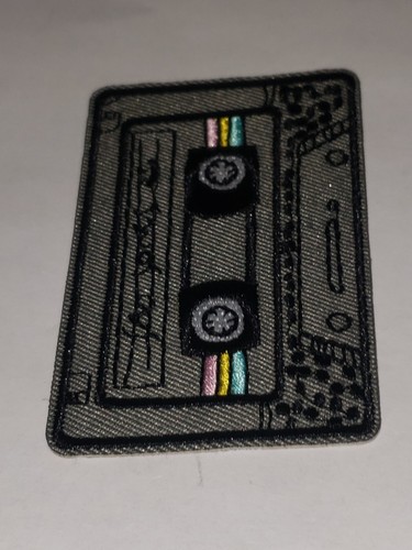 Embroidered Patch Retro Cassette Tape Gray "Sad Songs" Rock Music Iron-on Sew-on - Picture 3 of 8
