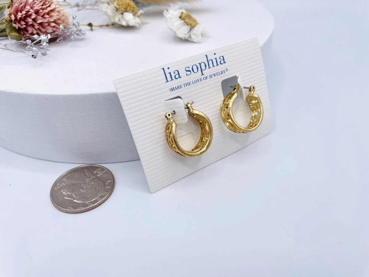 Lia sophia deals gold hoop earrings