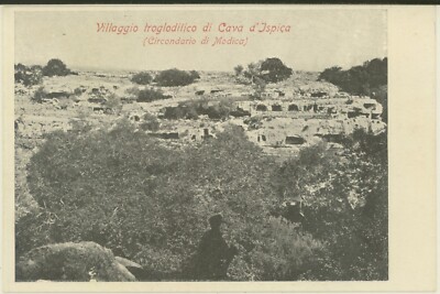 CAVA D'ISPICA (DISTRICT OF MODICA) TROGLODYTE VILLAGE RARE POSTCARD