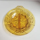 Vintage Amber Indiana Glass- Divided Carnival Candy Relish Mint Dish Footed Edge