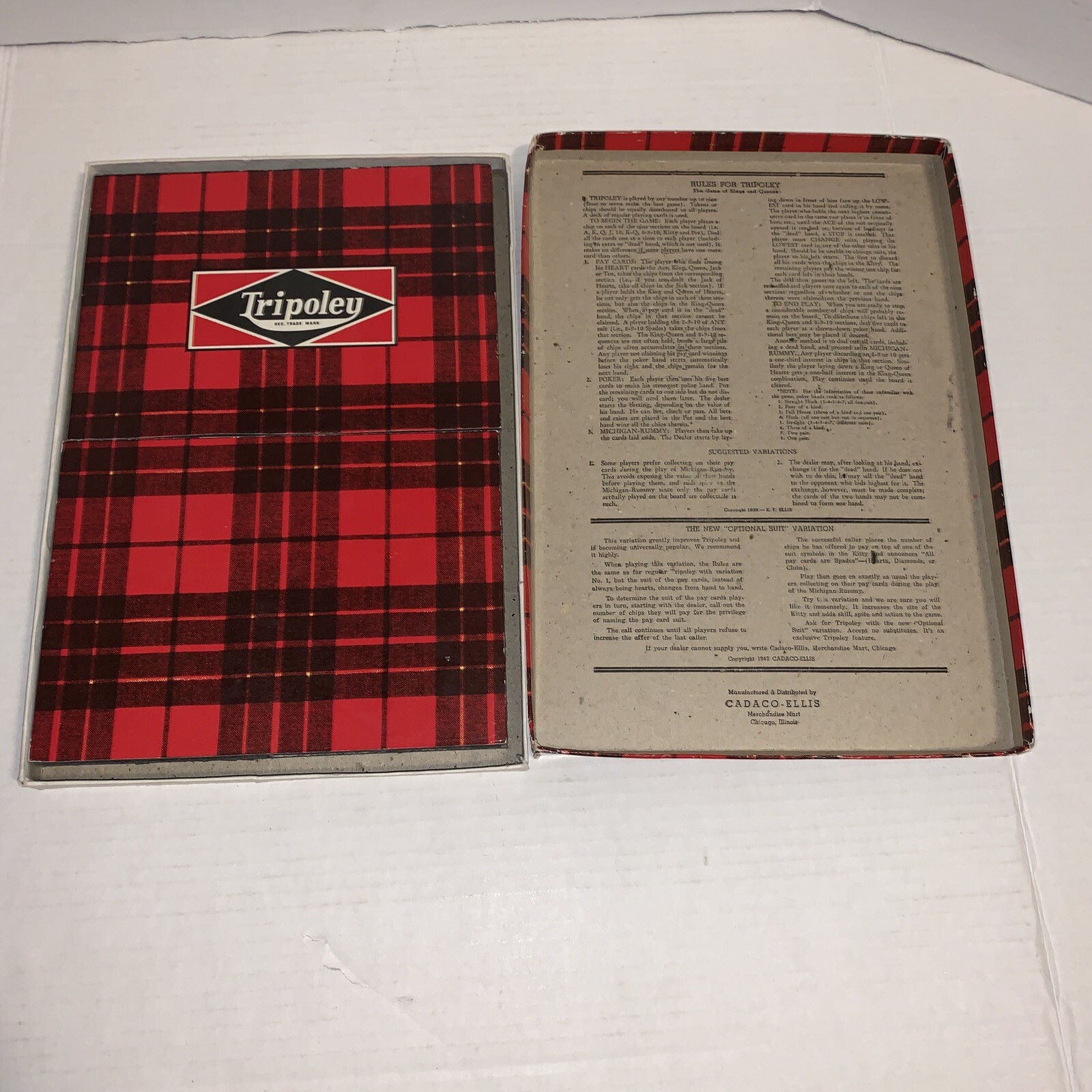 Vintage 1942 The Game Of Tripoley Kings And Queens Board And Instructions  Only | eBay