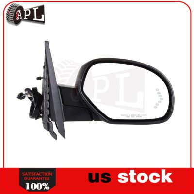 ?Power Fold Memory Heated Puddle Lamp Arrow RH Side Mirror For 2007-13 Chevy GMC