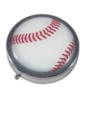 Baseball Small Daily Medication Pill Box Organizer Case for Pocket Purse Travel