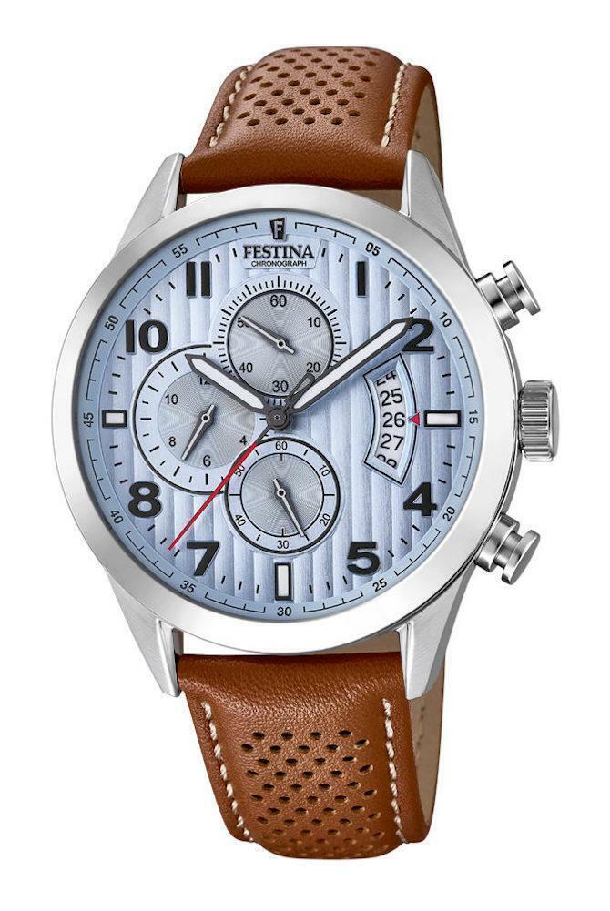 Festina Mens Chrono Watch with Leather Strap F20271