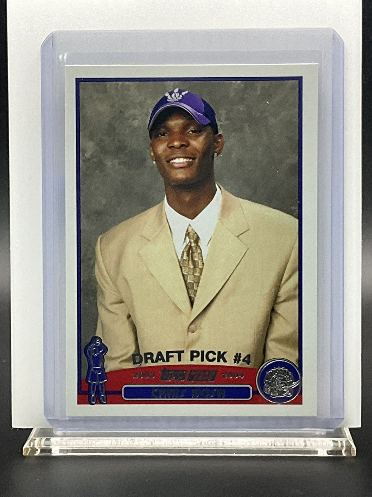 Chris Bosh 2003 Topps Rookie Draft Pick #4 Basketball Card Toronto Raptors #224