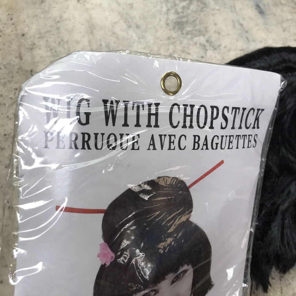 Peluca para niñas adultas geisha con palillo - Talla única negra Halloween Juegos con disfraces Foto 3 de 4