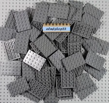 LEGO - 4x6 Dark Bluish Gray Plates #3032 Baseplate Base Flat Castle Bulk Lot