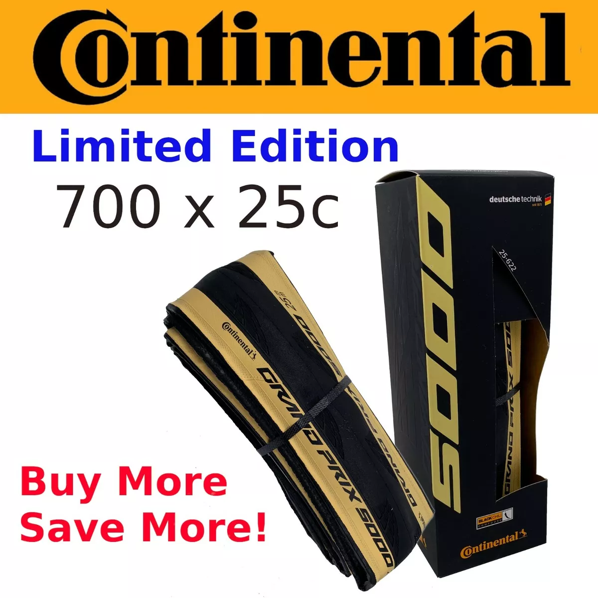 LIMITED EDN Continental Grand Prix GP 5000 700x 25 Cream Skinwall